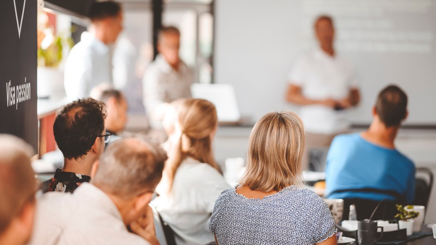 People watching a presentation